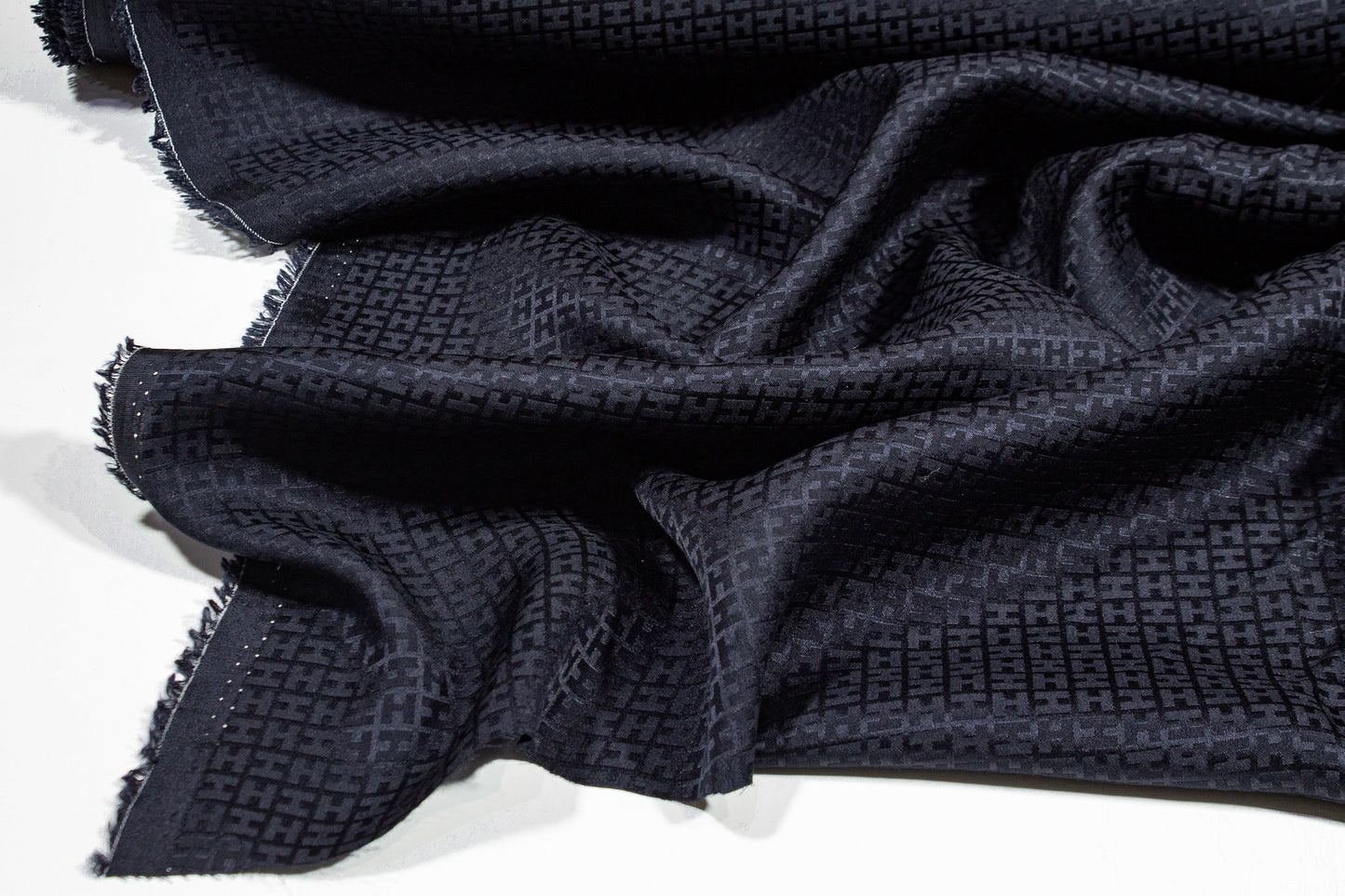 Lightweight Silk Jacquard - Navy Blue - Prime Fabrics
