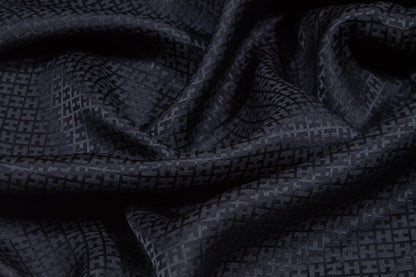 Lightweight Silk Jacquard - Navy Blue - Prime Fabrics