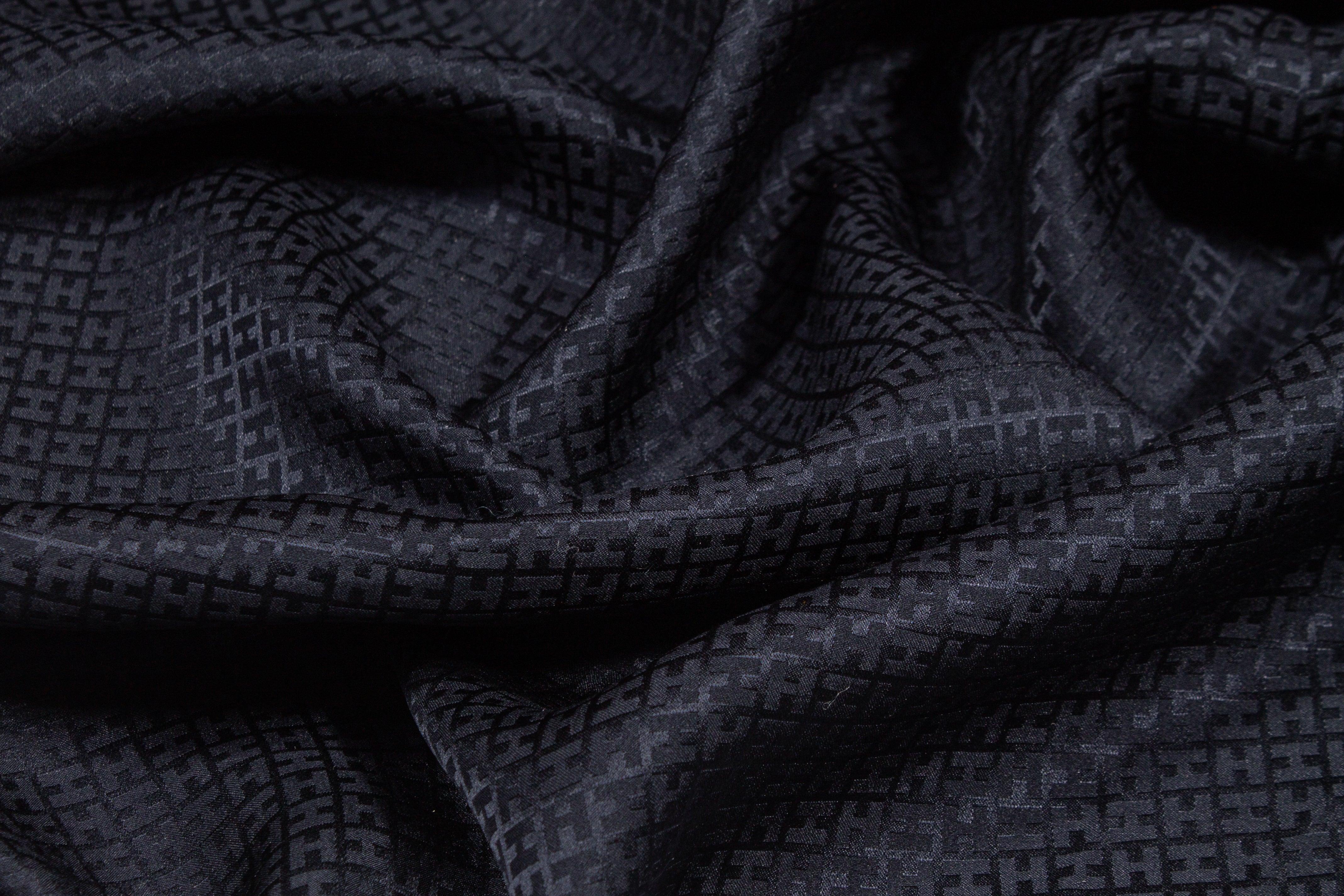 Lightweight Silk Jacquard - Navy Blue - Prime Fabrics