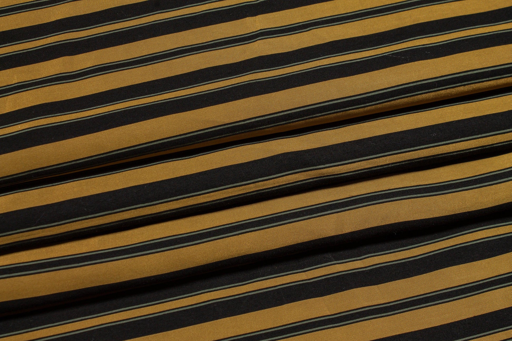 Brown and Black Striped Cotton Twill Shirting - Prime Fabrics