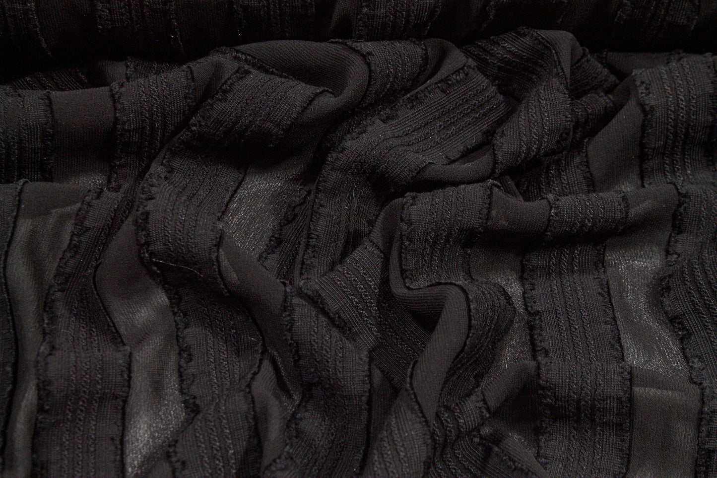 Italian Viscose Striped Burnout - Prime Fabrics