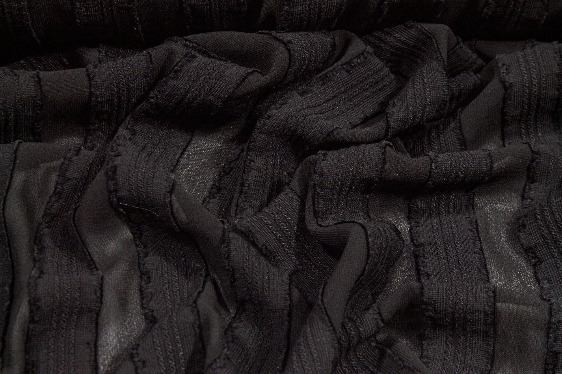 Italian Viscose Striped Burnout - Prime Fabrics