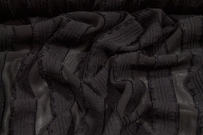 Italian Viscose Striped Burnout - Prime Fabrics