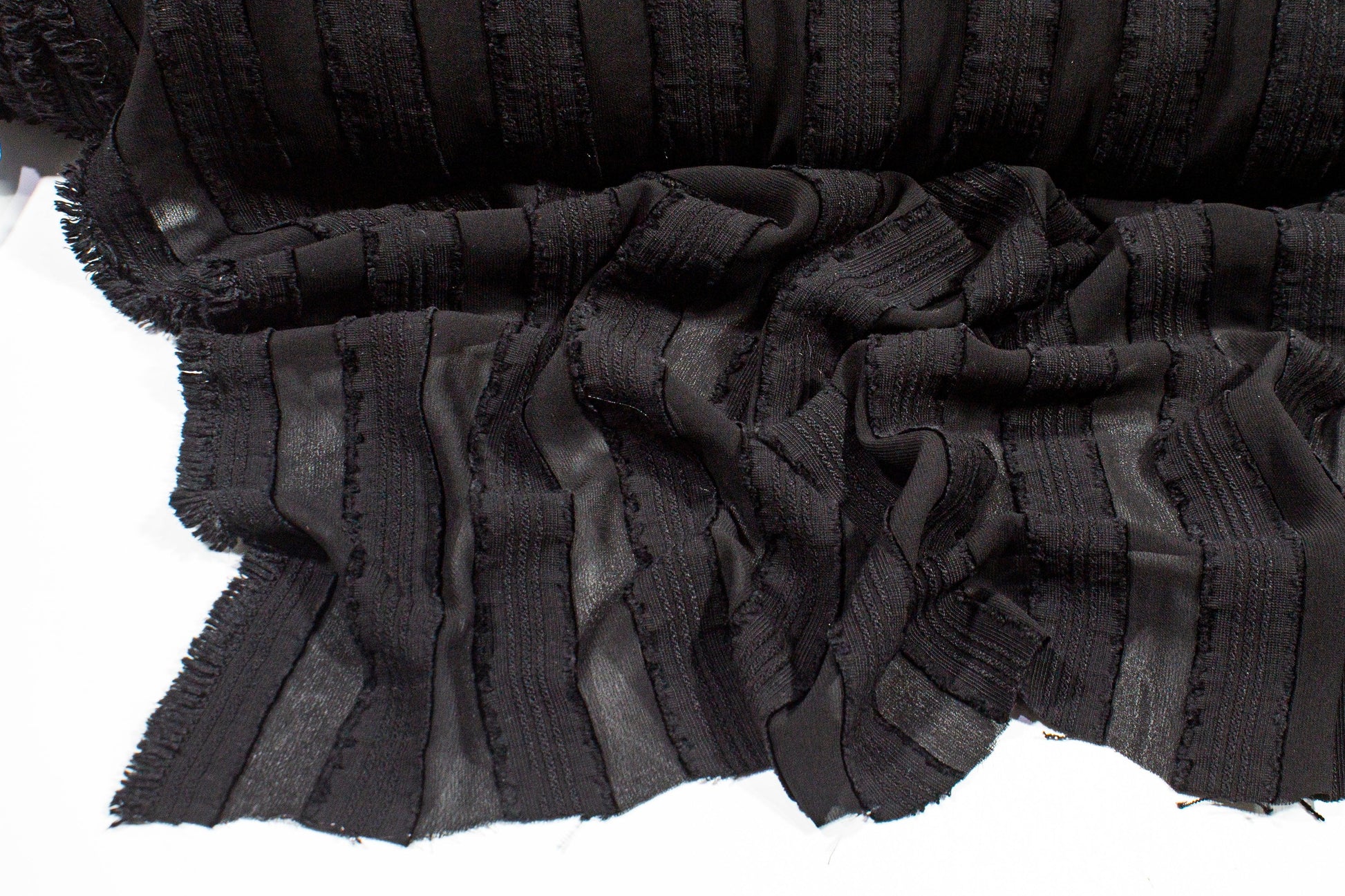 Italian Viscose Striped Burnout - Prime Fabrics