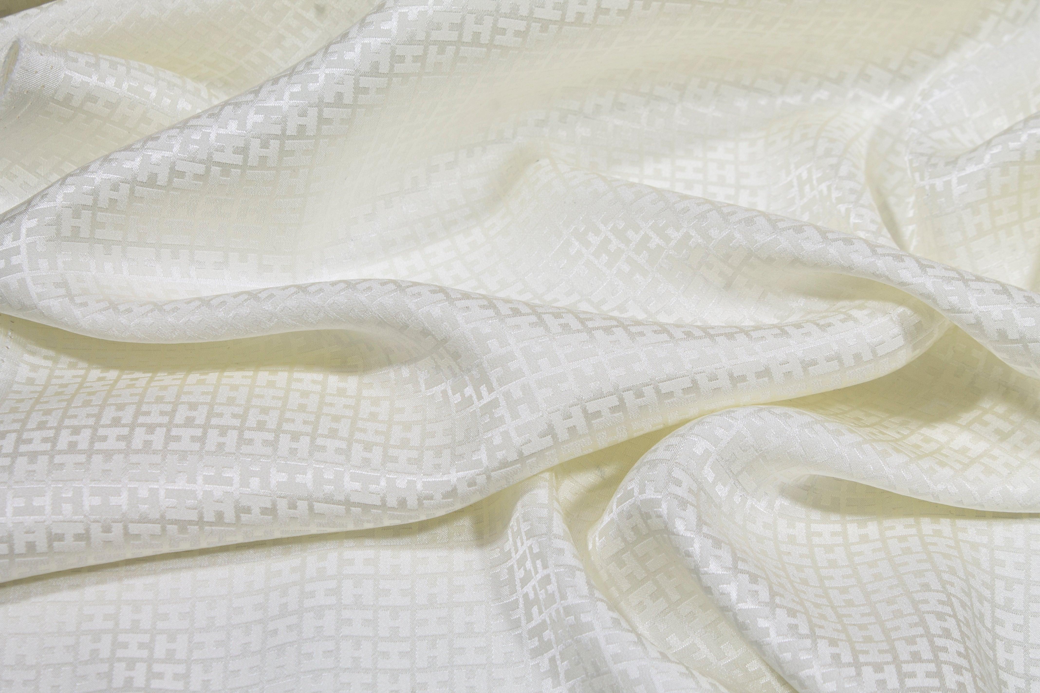 Lightweight Silk Jacquard - Ivory - Prime Fabrics