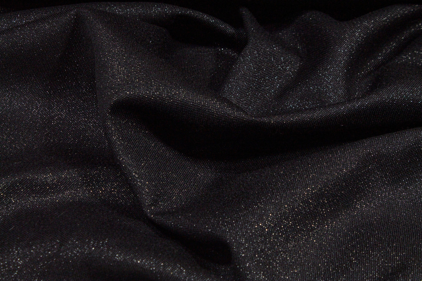 Black Metallic Italian Wool Suiting - Prime Fabrics