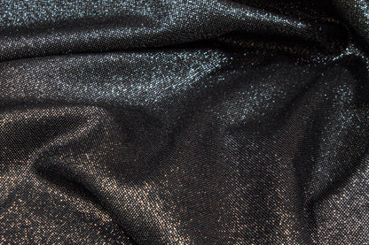 Charcoal Gray Metallic Italian Wool Suiting - Prime Fabrics
