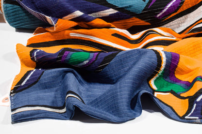 Multicolor Mountain Italian Cotton Panel - Prime Fabrics