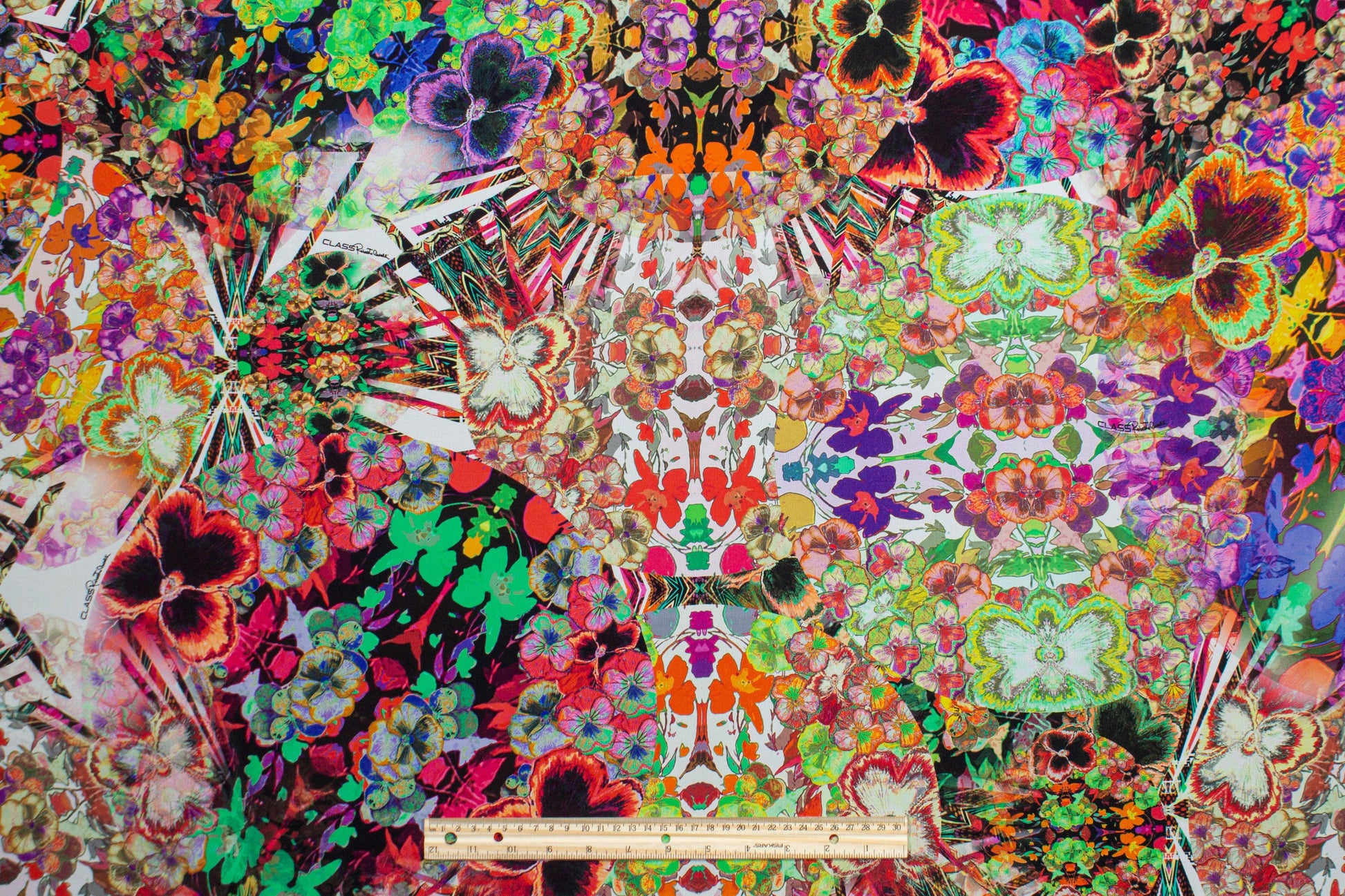 Roberto Cavalli - Psychedelic Italian Viscose Crepe De Chine - Prime Fabrics