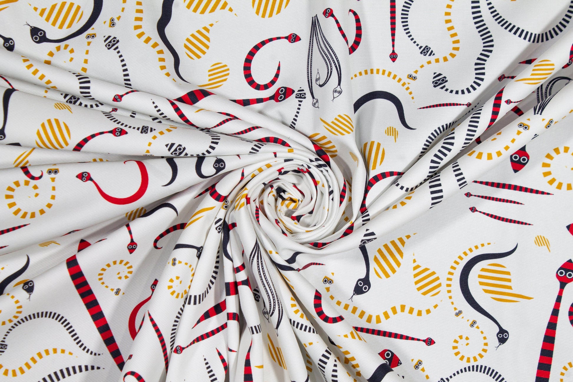 Snake Print Italian Viscose Cotton Blend - Prime Fabrics
