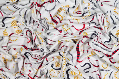Snake Print Italian Viscose Cotton Blend - Prime Fabrics
