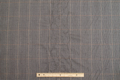 Gray Glen Check Italian Wool Suiting - Prime Fabrics