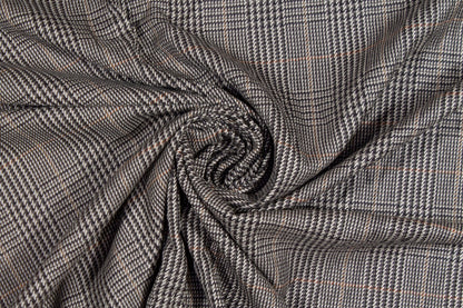 Gray Glen Check Italian Wool Suiting - Prime Fabrics