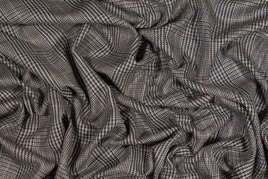 Gray Glen Check Italian Wool Suiting - Prime Fabrics