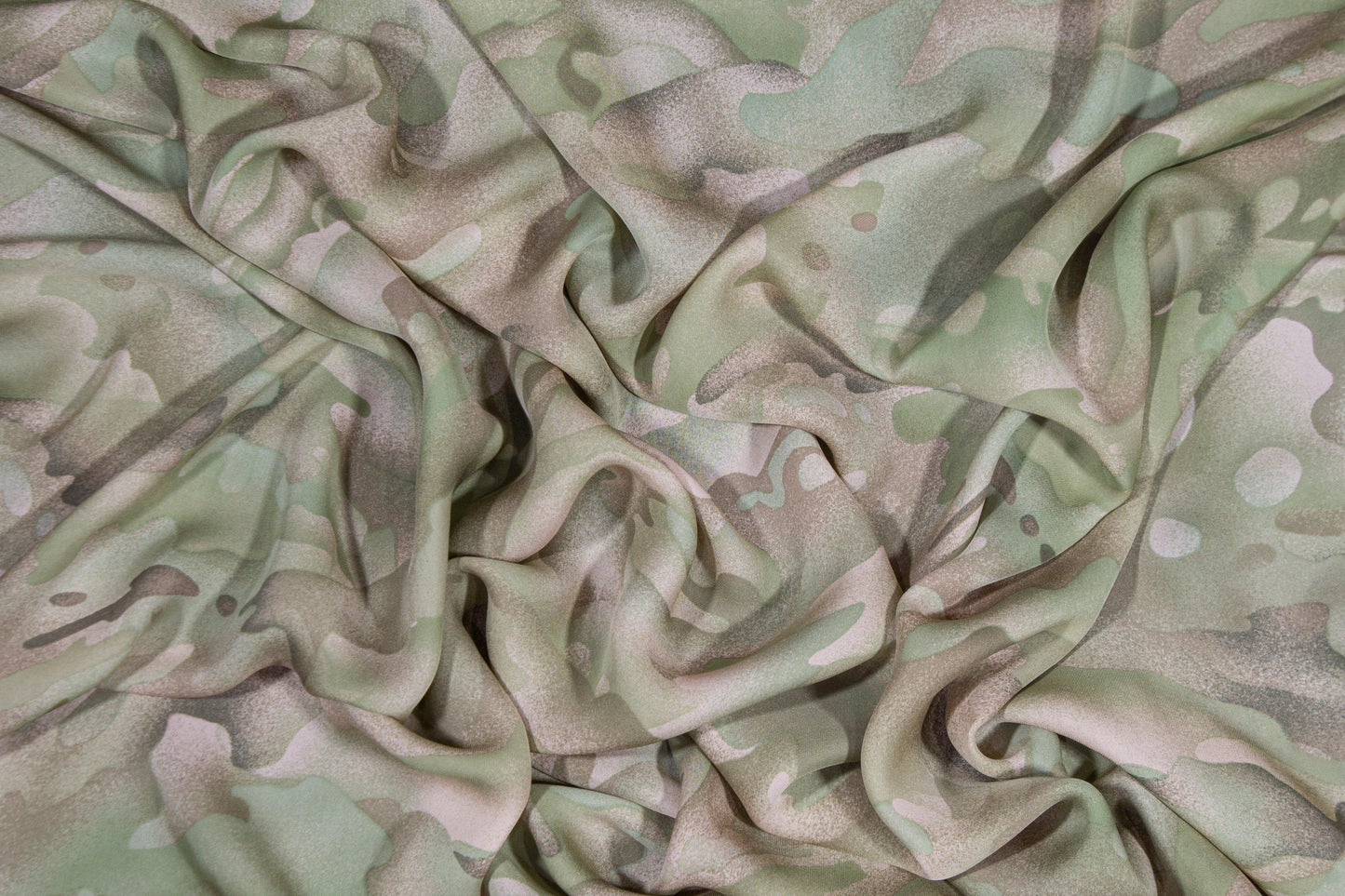 Camo Print Silk Crepe De Chine - Prime Fabrics