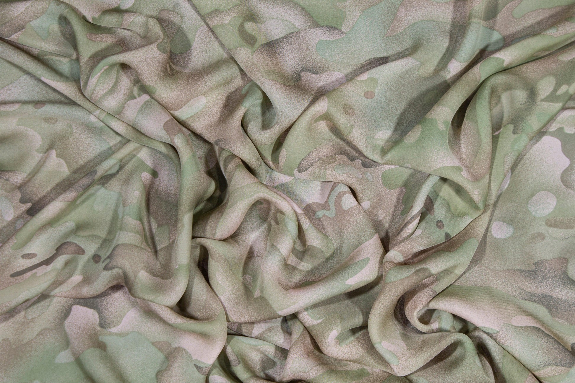 Camo Print Silk Crepe De Chine - Prime Fabrics