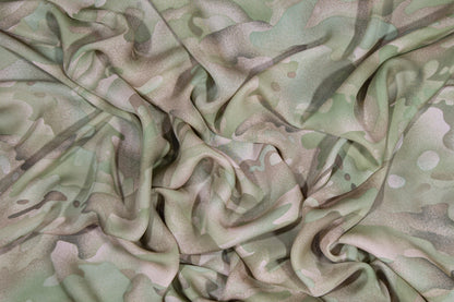 Camo Print Silk Crepe De Chine - Prime Fabrics