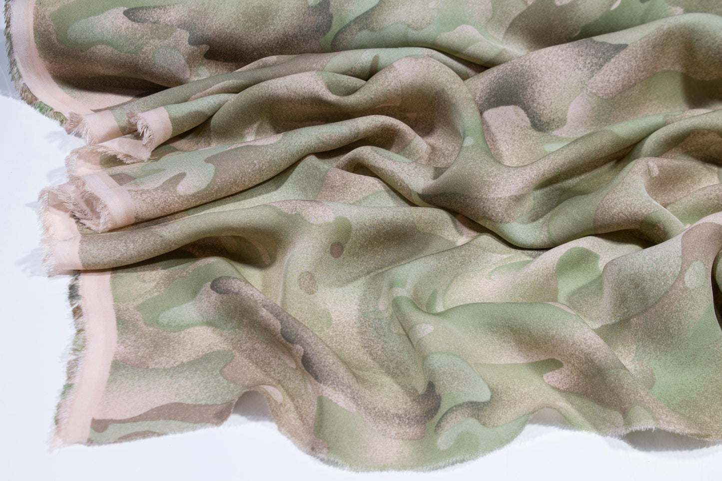 Camo Print Silk Crepe De Chine - Prime Fabrics
