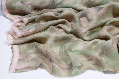 Camo Print Silk Crepe De Chine - Prime Fabrics