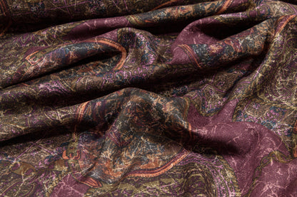 Abstract Italian Viscose Crepe De Chine - Prime Fabrics