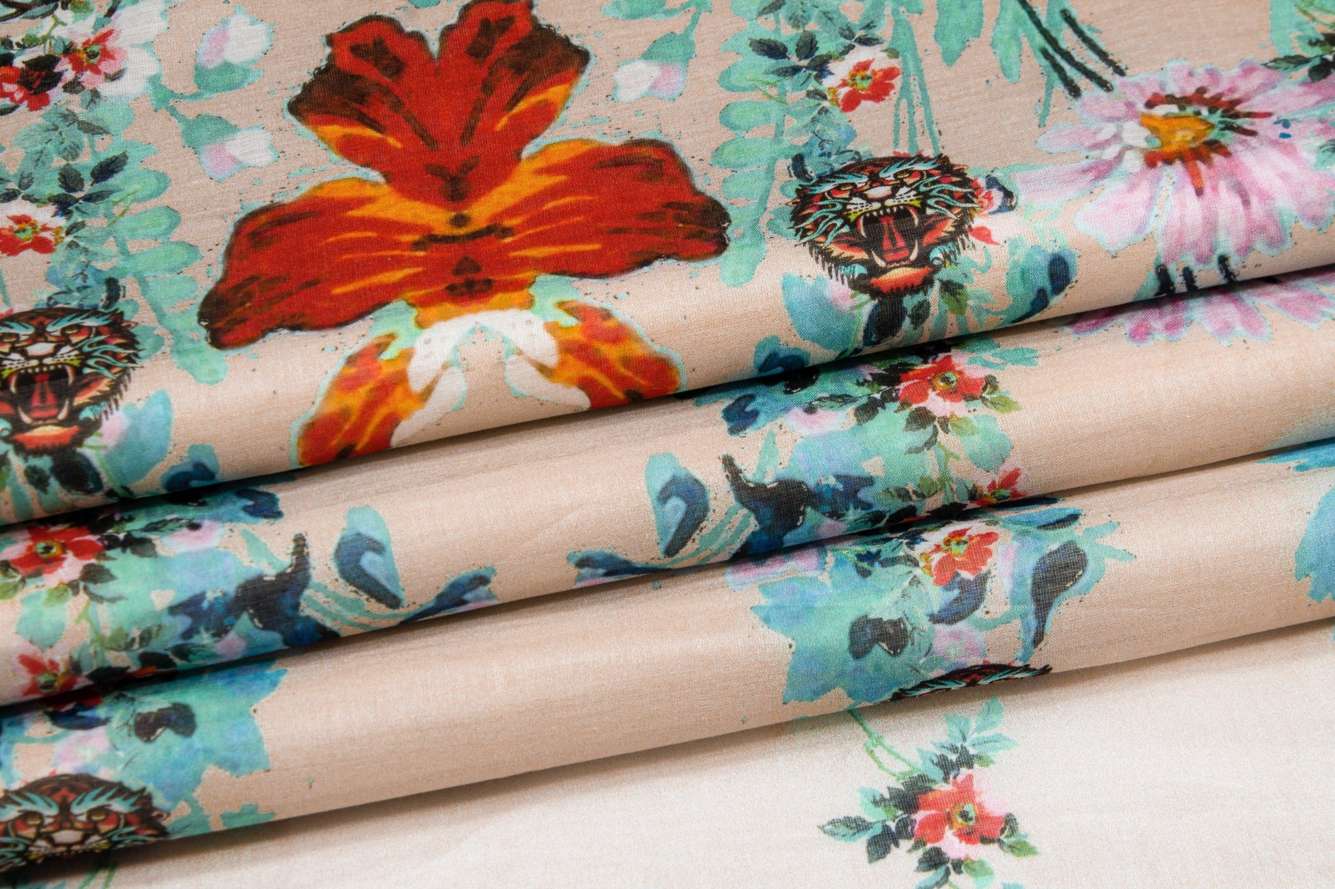 Roberto Cavalli - Multicolor Cotton Voile Panel - Prime Fabrics