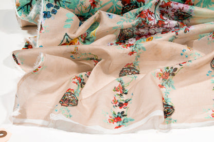 Roberto Cavalli - Multicolor Cotton Voile Panel - Prime Fabrics