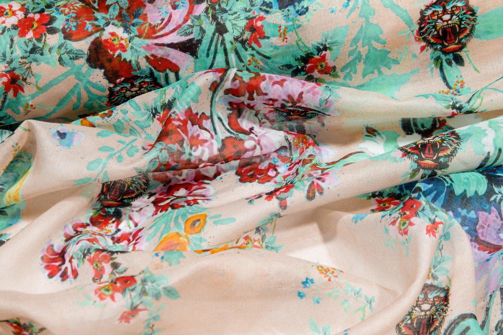 Roberto Cavalli - Multicolor Cotton Voile Panel - Prime Fabrics