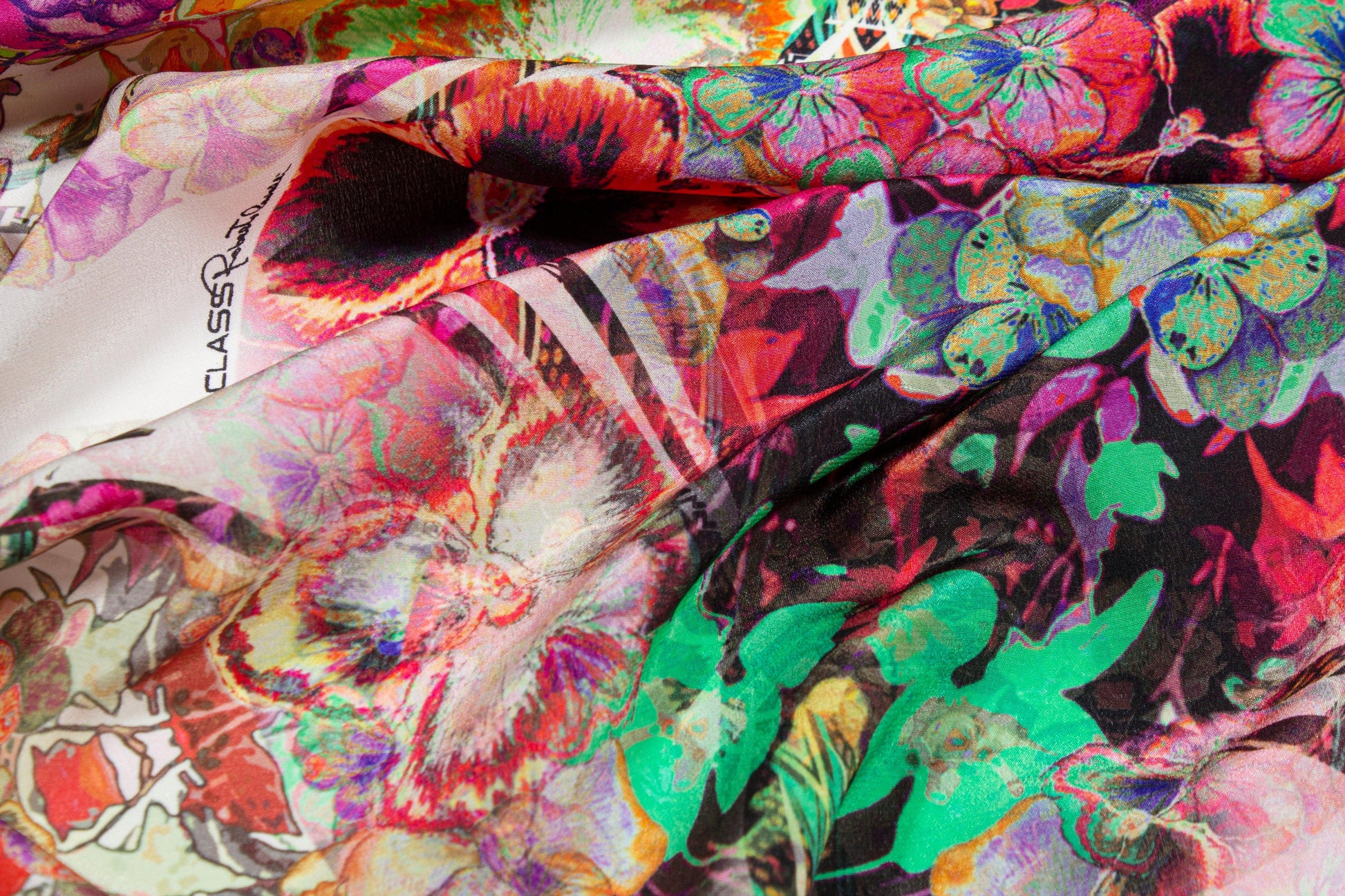 Roberto Cavalli - Psychedelic Italian Viscose Crepe De Chine - Prime Fabrics