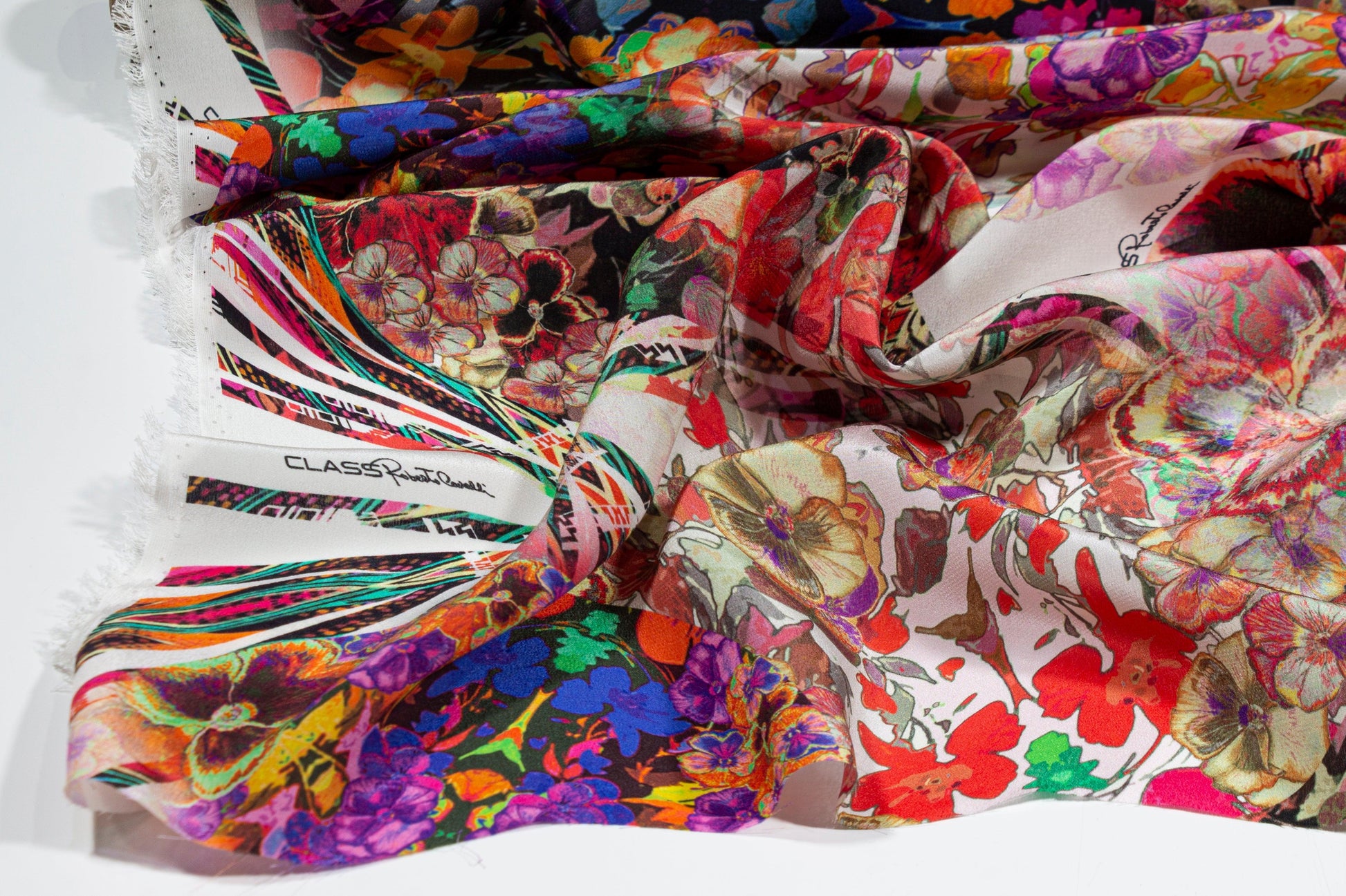 Roberto Cavalli - Psychedelic Italian Viscose Crepe De Chine - Prime Fabrics