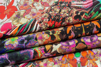Roberto Cavalli - Psychedelic Italian Viscose Crepe De Chine - Prime Fabrics