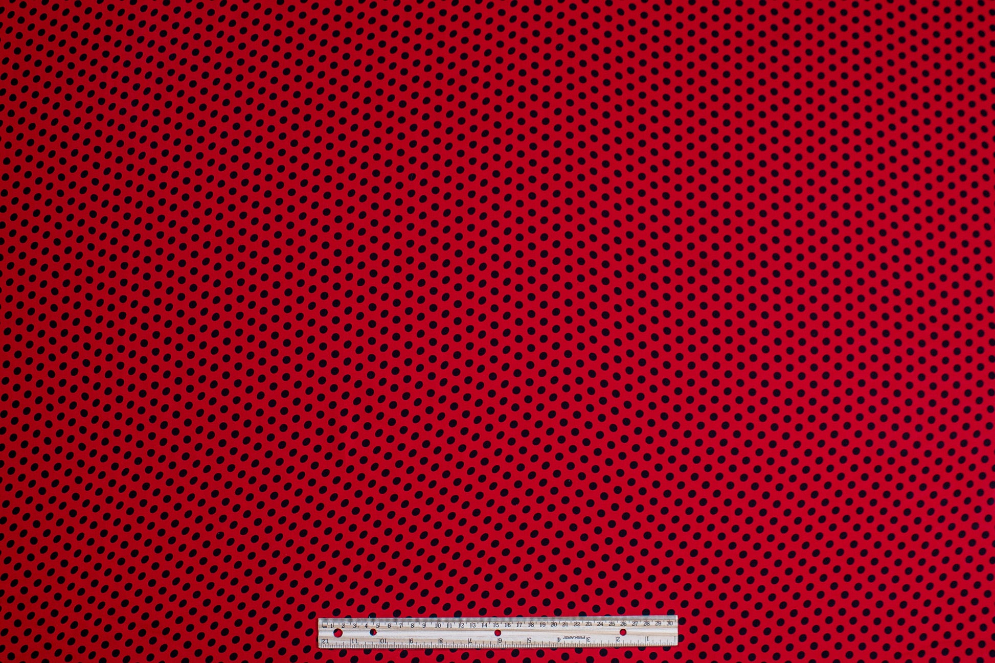 Polka Dot Silk Georgette - Red and Black - Prime Fabrics