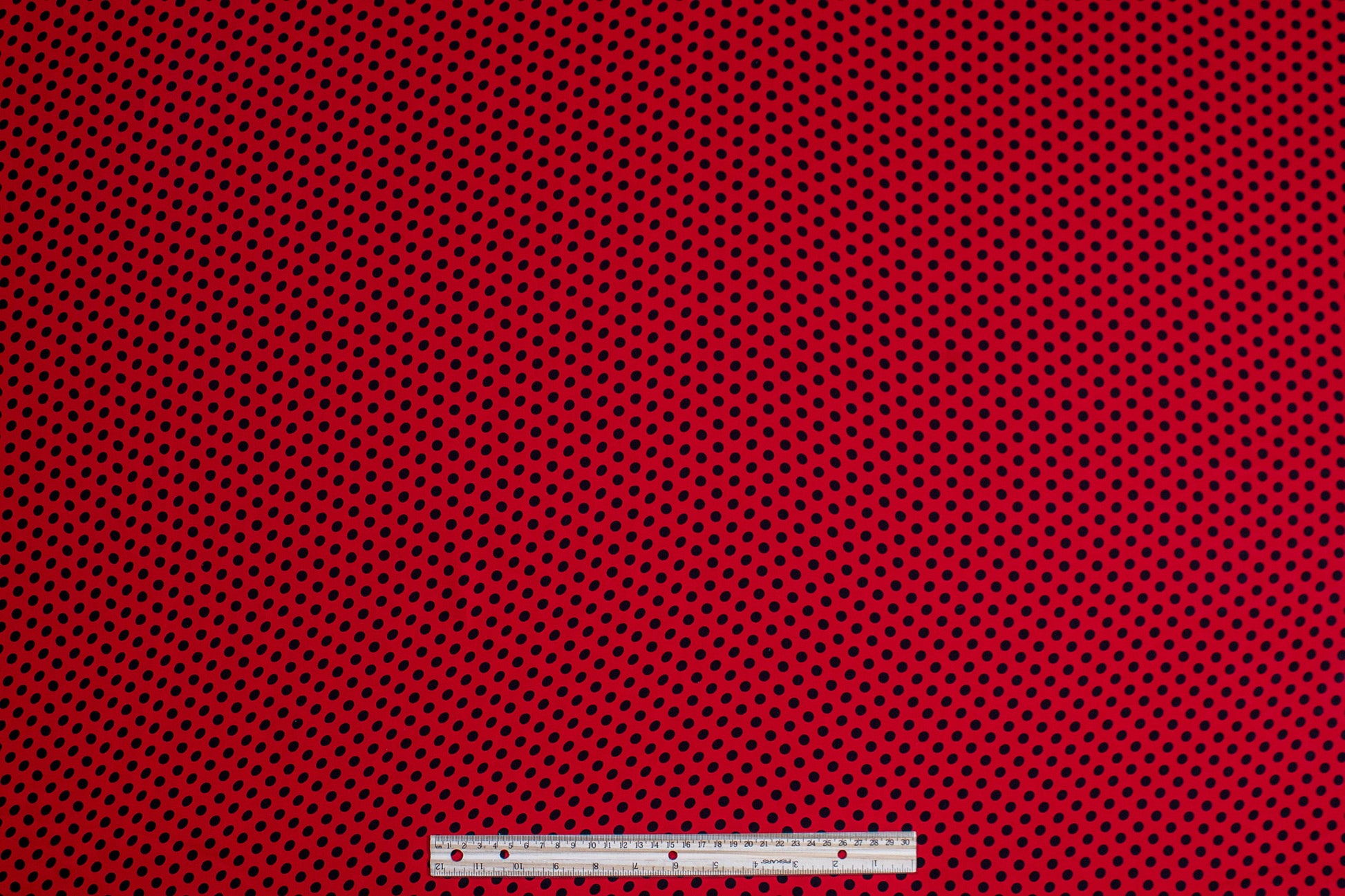 Polka Dot Silk Georgette - Red and Black - Prime Fabrics
