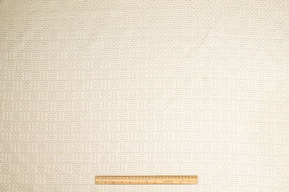 Checked Italian Silk Brocade - Ivory - Prime Fabrics