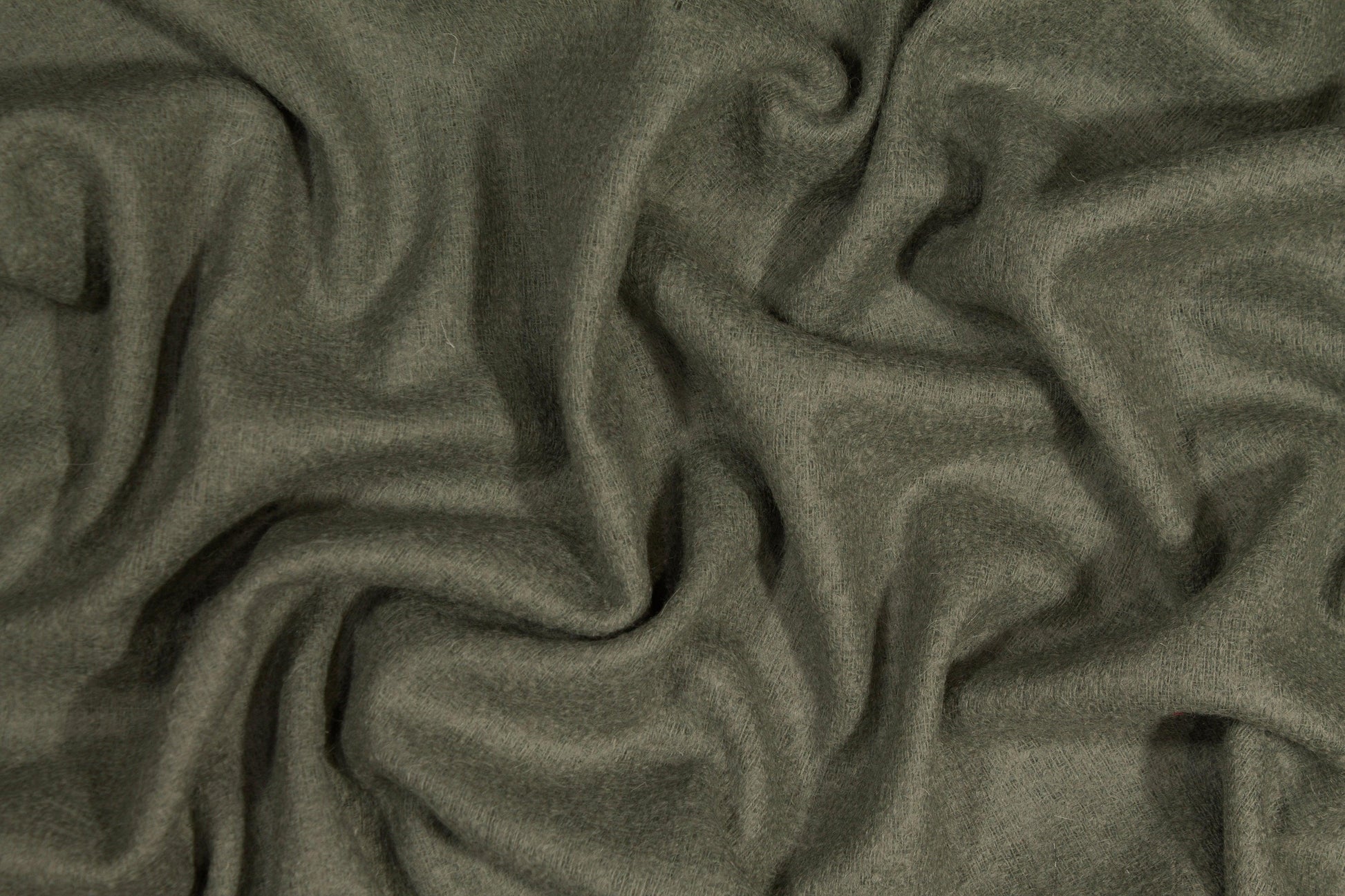 Green Italian Wool Tweed Coating - Prime Fabrics