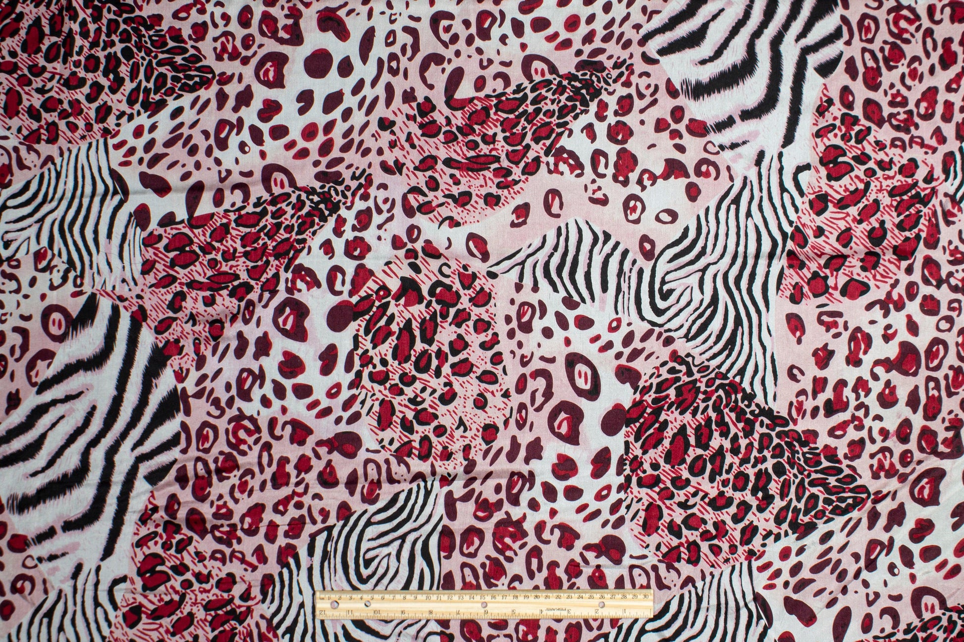 Abstract Animal Print Silk Habotai - Prime Fabrics