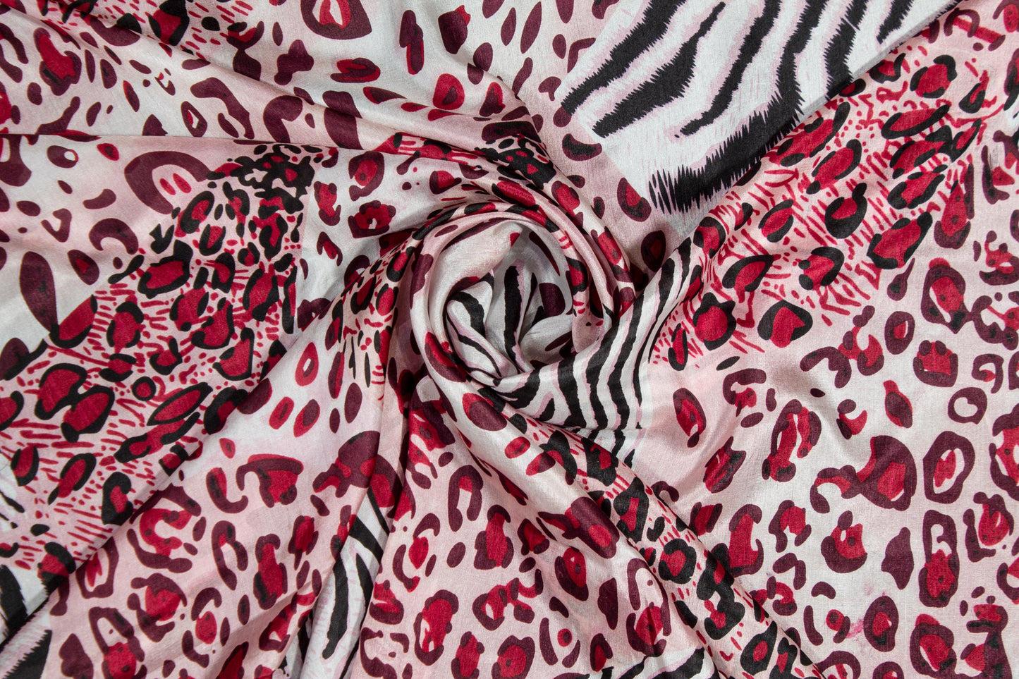Abstract Animal Print Silk Habotai - Prime Fabrics