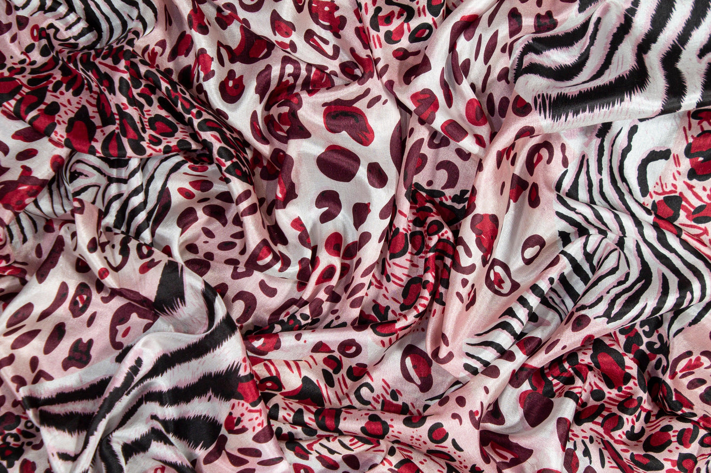 Abstract Animal Print Silk Habotai - Prime Fabrics