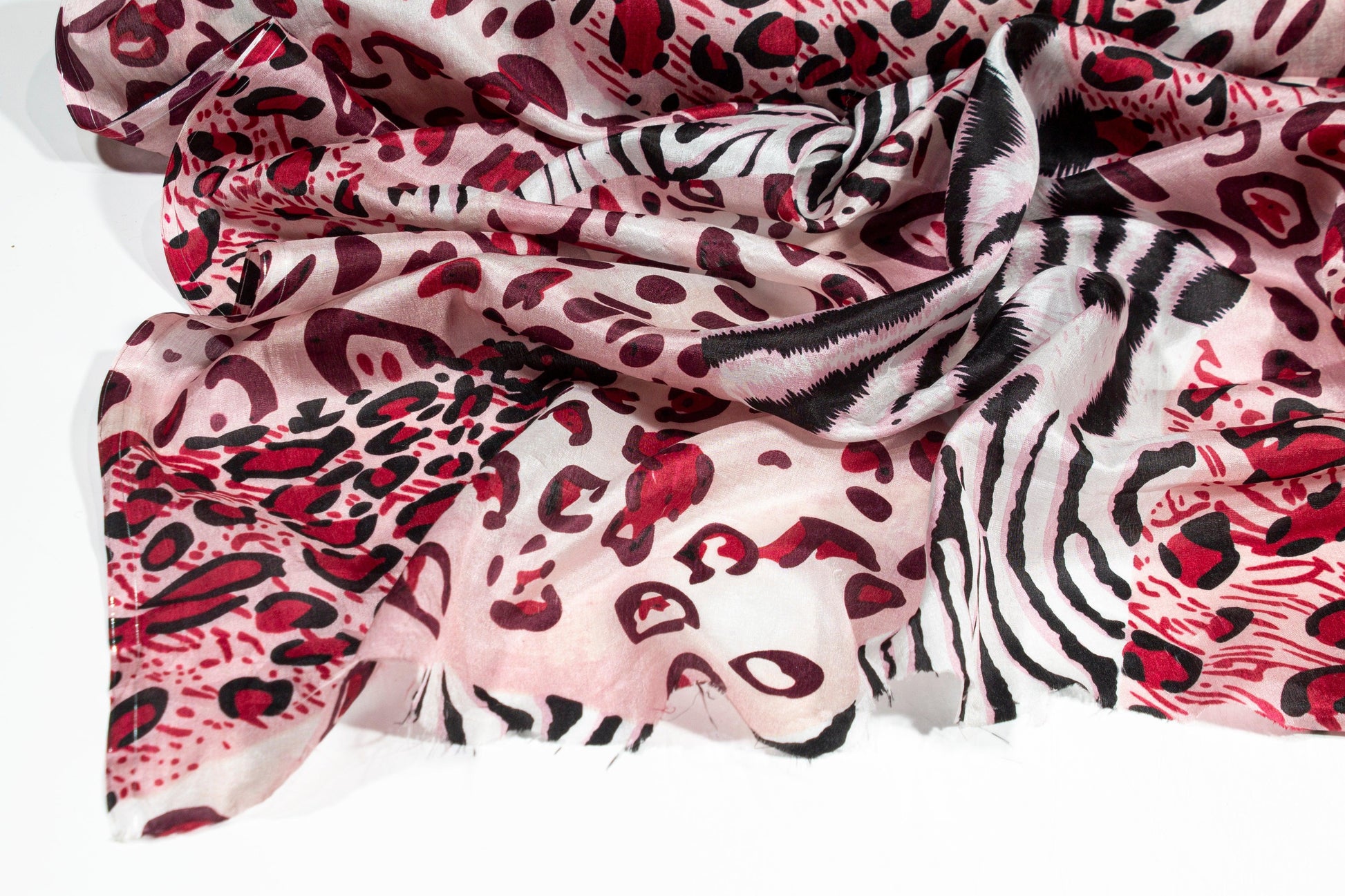 Abstract Animal Print Silk Habotai - Prime Fabrics