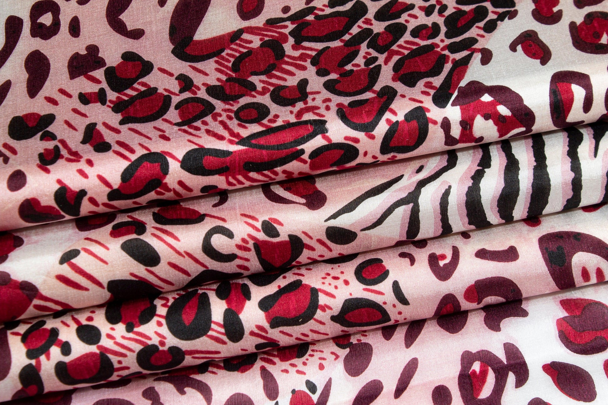 Abstract Animal Print Silk Habotai - Prime Fabrics