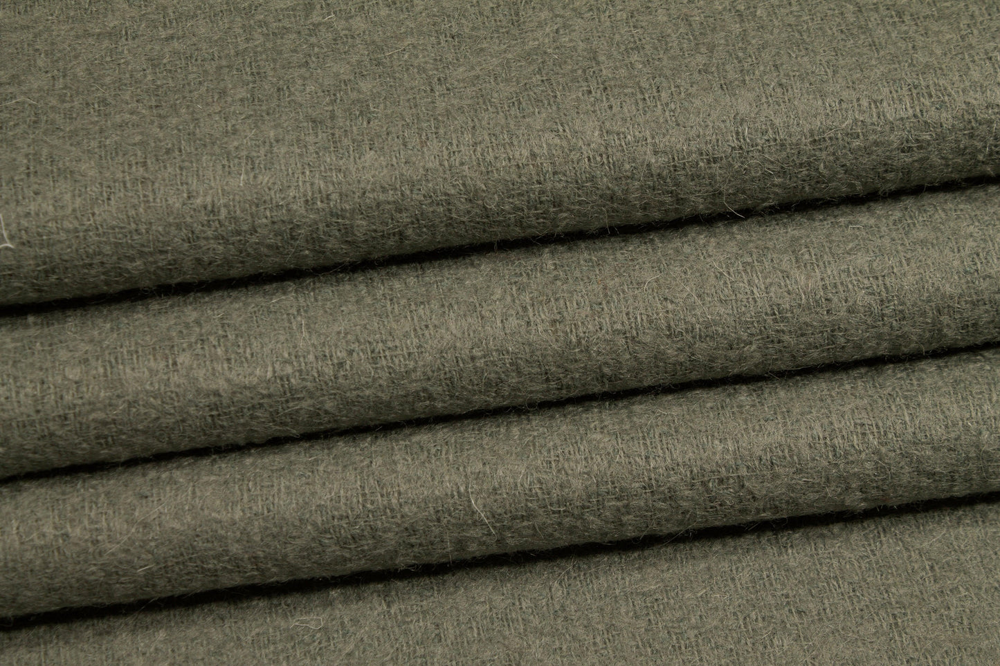 Green Italian Wool Tweed Coating - Prime Fabrics