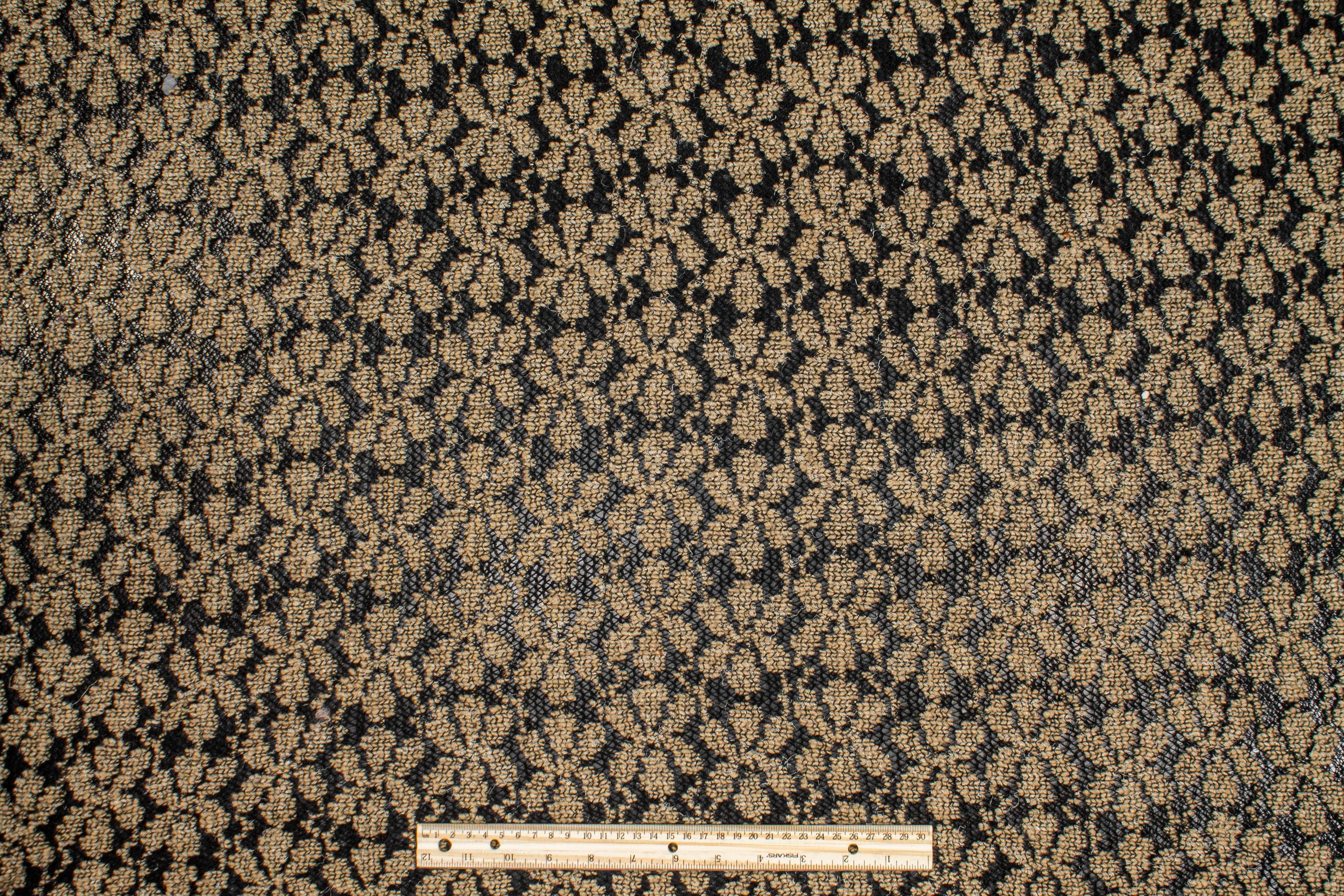 Brown and Black Polyester Wool Jersey Knit - Prime Fabrics