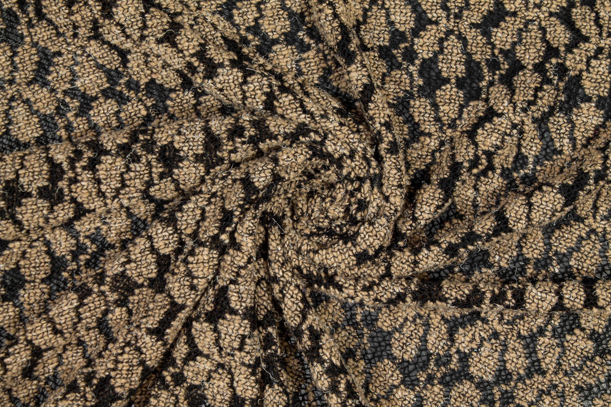 Brown and Black Polyester Wool Jersey Knit - Prime Fabrics