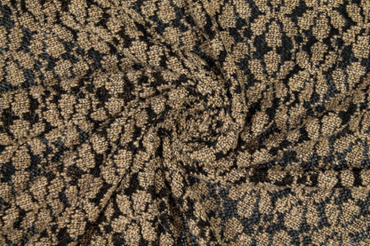 Brown and Black Polyester Wool Jersey Knit - Prime Fabrics