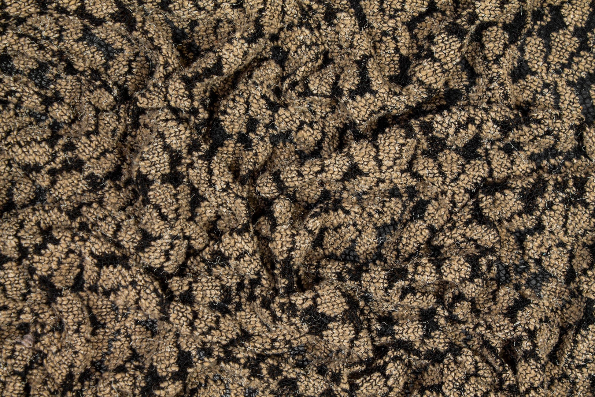 Brown and Black Polyester Wool Jersey Knit - Prime Fabrics