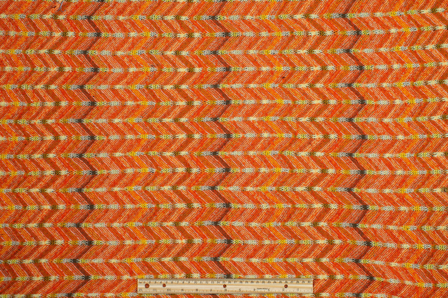 Orange Striped Viscose Knit - Prime Fabrics