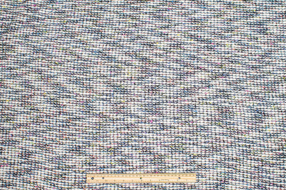 White and Multicolor Wool and Viscose Knit - Prime Fabrics