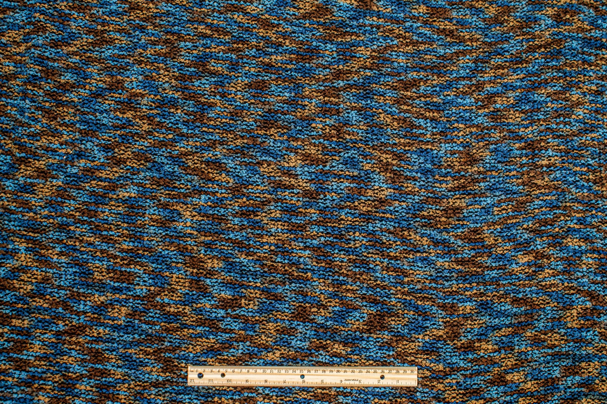 Brown and Blue Jersey Knit - Prime Fabrics