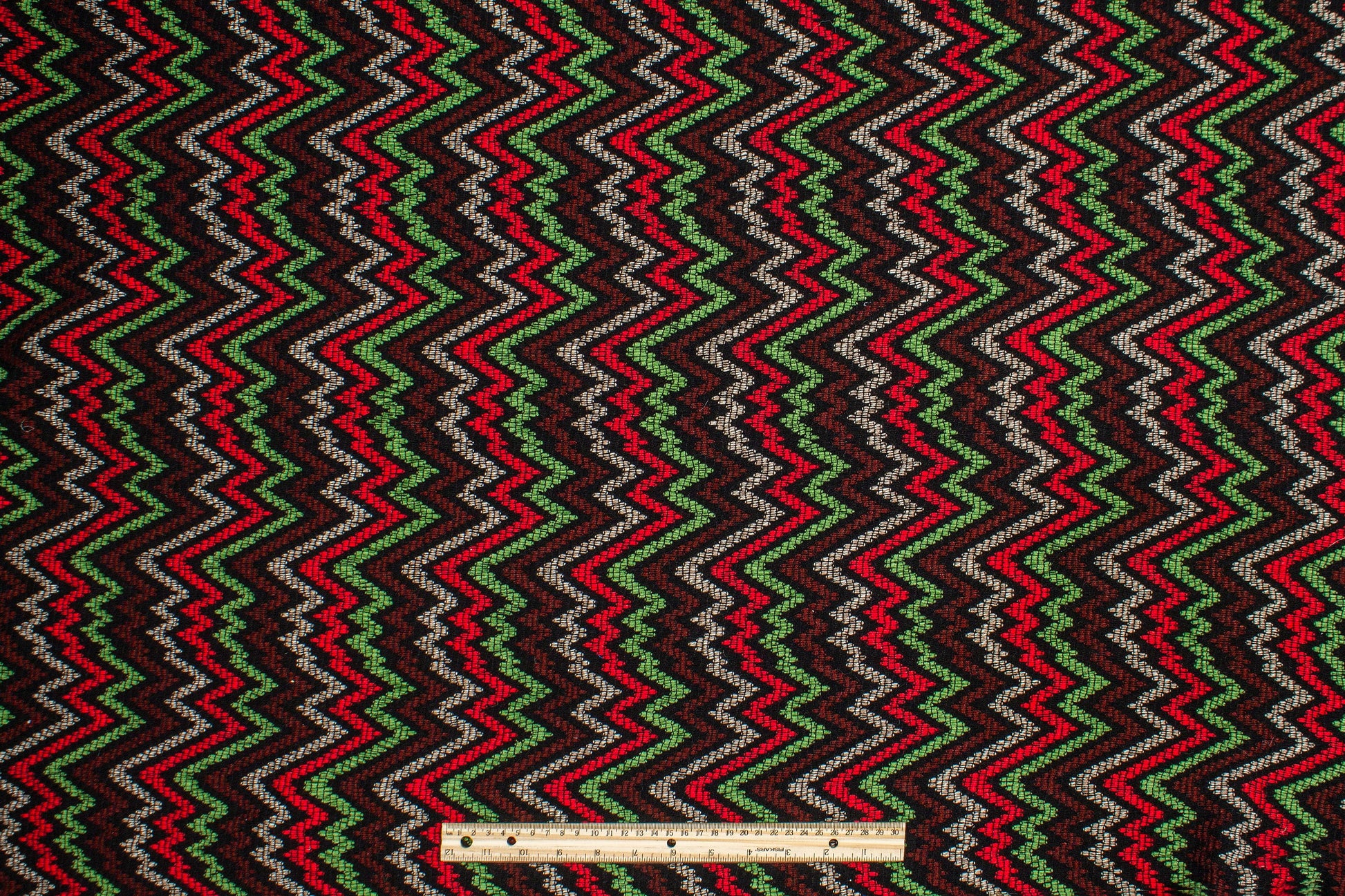 Multicolor Zig Zag Wool Jersey Knit - Prime Fabrics