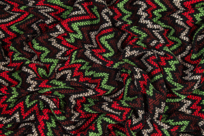 Multicolor Zig Zag Wool Jersey Knit - Prime Fabrics