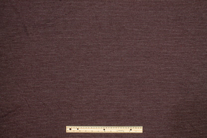 Purple Striped Wool Jersey - Prime Fabrics